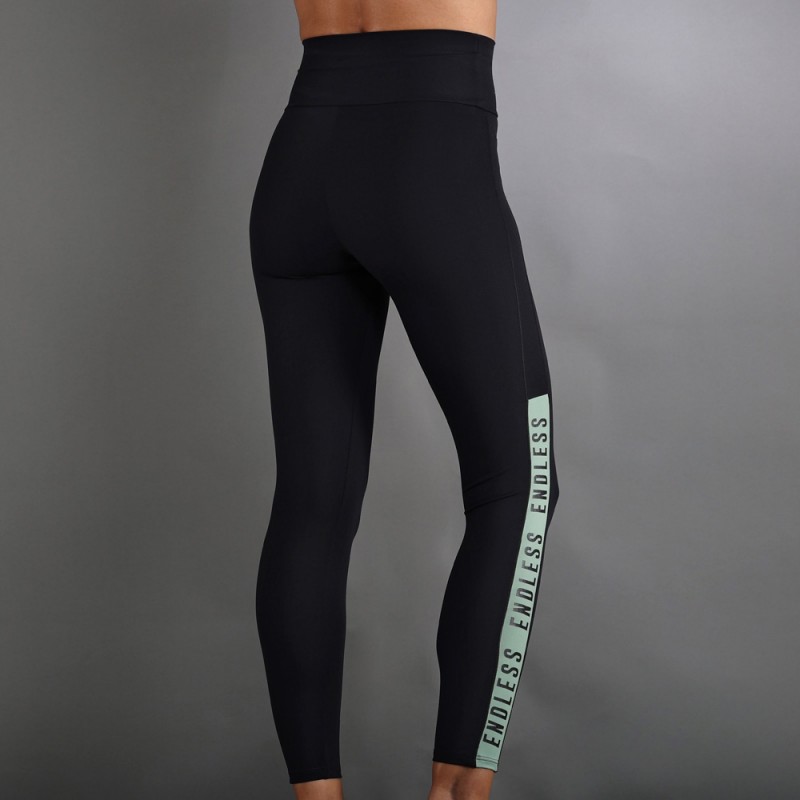 Leggings Endless Syncro noir vert forêt
