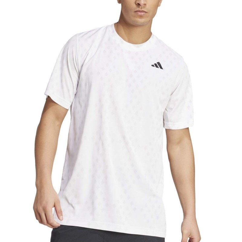 T-shirt Adidas Club Graph blanche grise