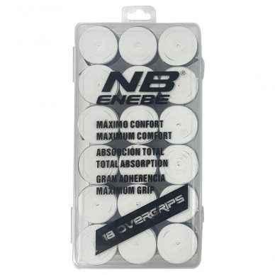 Overgrips Enebe lisses x 18 blancs