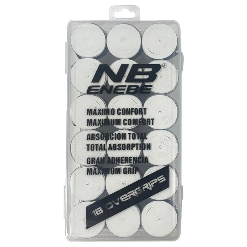 Overgrips Enebe lisses x 18 blancs