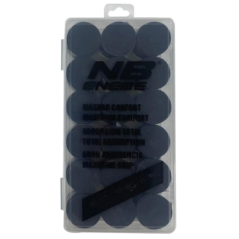 Overgrips Enebe lisses x 18 noirs