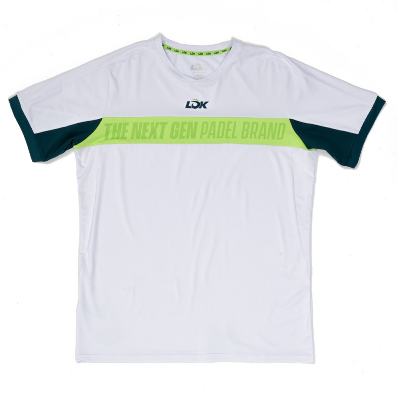 T-shirt Lok Tau blanche verte