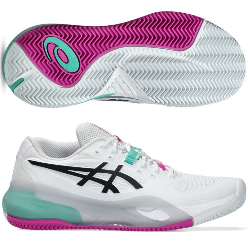 Chaussures Asics Gel Resolution X Clay white aurora green 2026