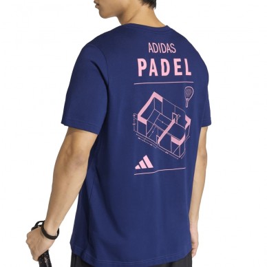 T-shirt Adidas M Padel Cat bleu marine