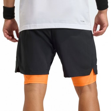 Short Adidas Club 2EN1 noir orange
