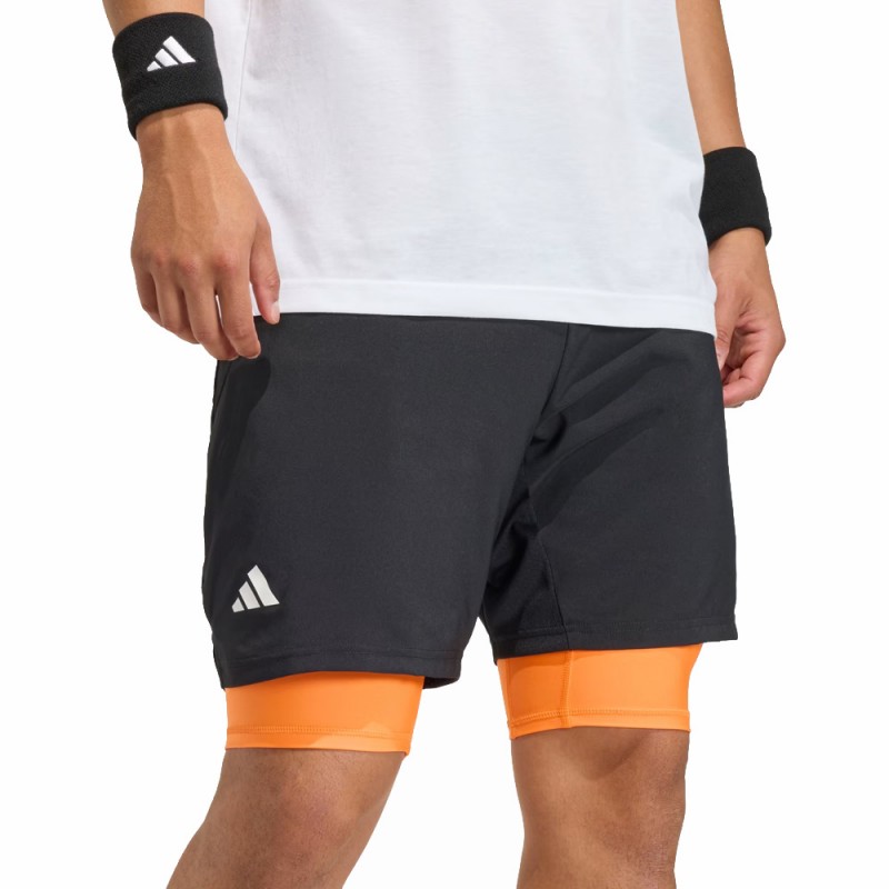 Short Adidas Club 2EN1 noir orange