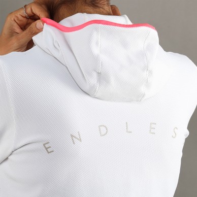 Sweatshirt Endless Breath Line blanc delave
