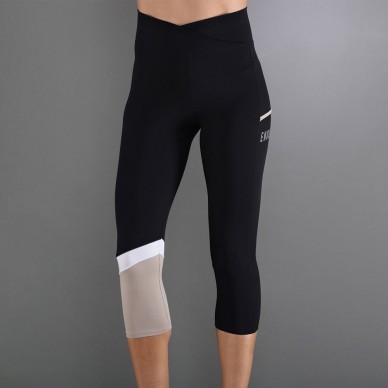 Leggings Endless Line Pocket HW 7/8 noires delave