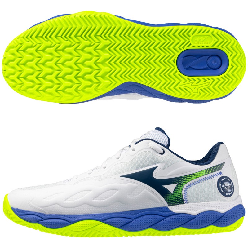 Chaussures Mizuno Wave Enforce Court CC white dazzling blue 2026