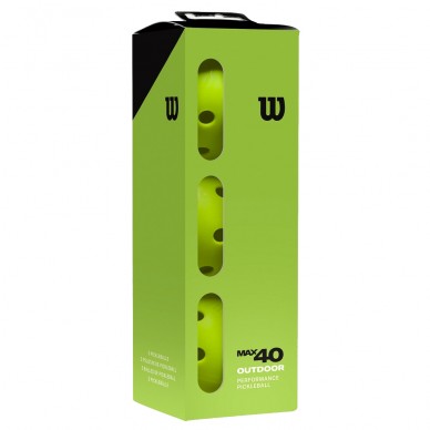 Balles Wilson Pickleball MAX 40 Outdoor 3 Pack verts