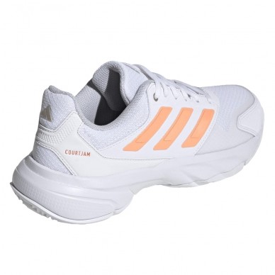 Chaussures Adidas Courtjam Control 3 W blanc beam orange 2026
