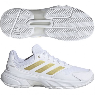 Chaussures Adidas Courtjam Control 3 W white gold 2026