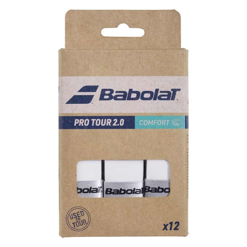 Overgrips Babolat Pro Tour 2.0 x 12 blancs