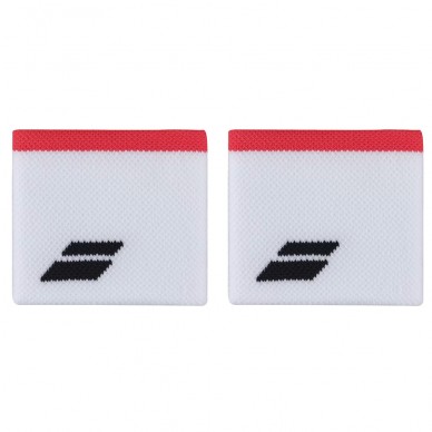 Poignets Babolat Logo blanc rouge