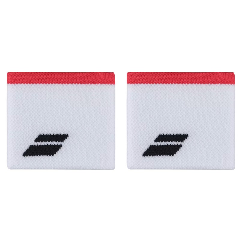 Poignets Babolat Logo blanc rouge