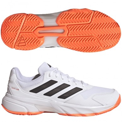 Chaussures Adidas Courtjam Control 3 M Clay white black orange 2026