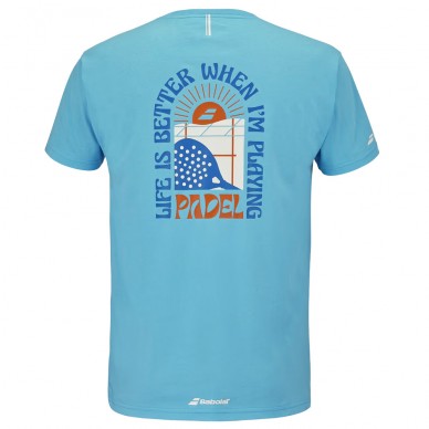 T-shirt Babolat Perf Cotton Tee bleu