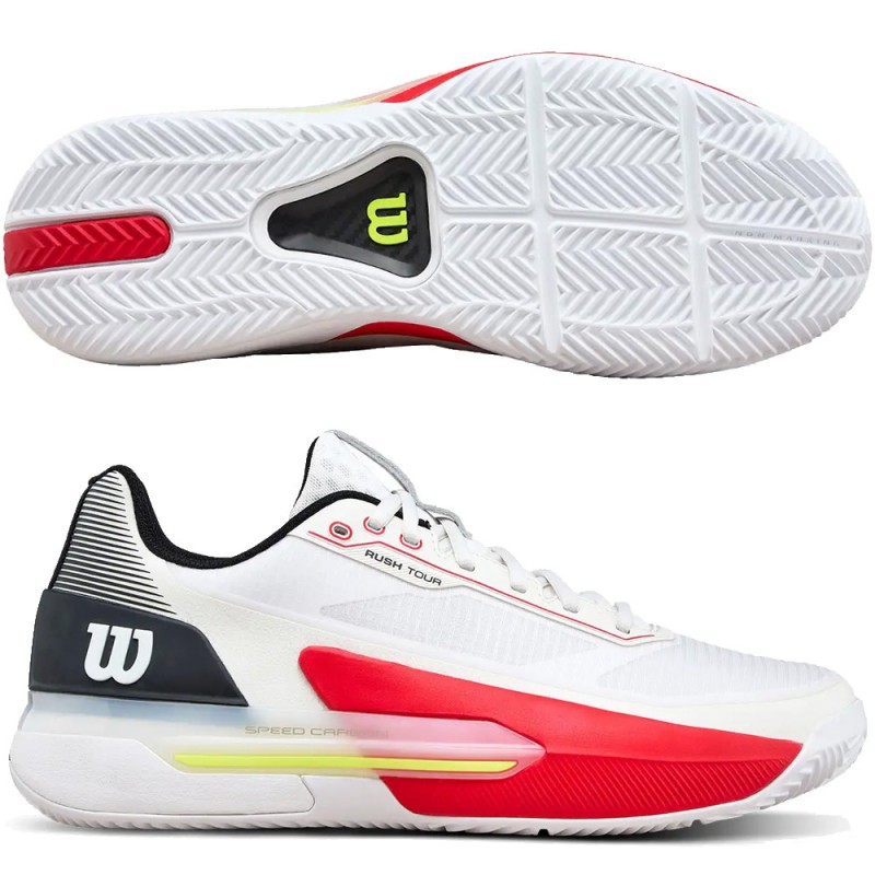 Chaussures Wilson Rush Tour 5 Clay white black 2026