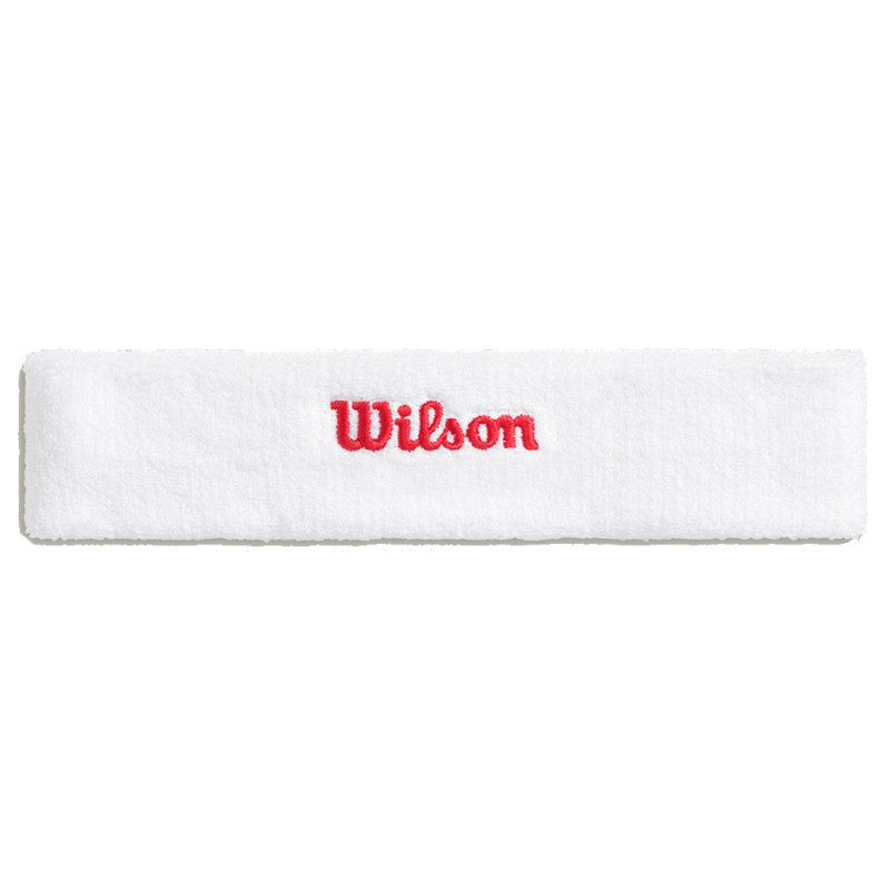 Bande Wilson Terry blanc logo rouge