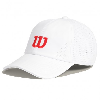 Casquette Wilson Active Perforated blanche logo rouge
