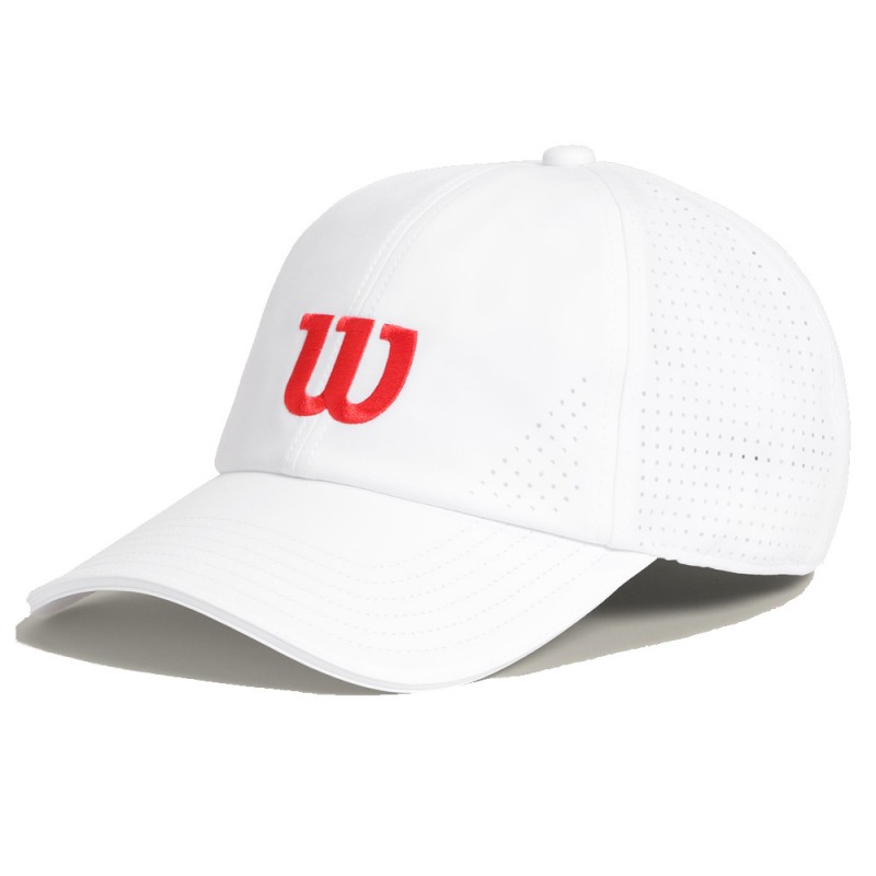 Casquette Wilson Active Perforated blanche logo rouge