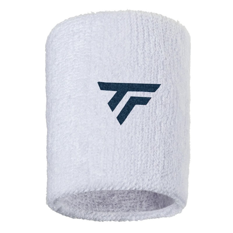 Poignet Tecnifibre XL blanc logo bleu