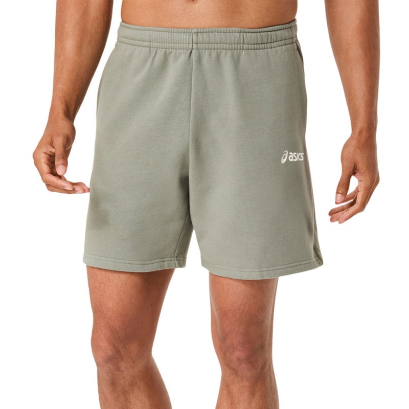 Short Asics Logo Fleece 7IN vert sauge
