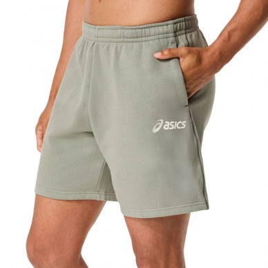 Short Asics Logo Fleece 7IN vert sauge