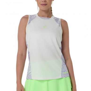 T-shirt Asics Court All Over Print crème