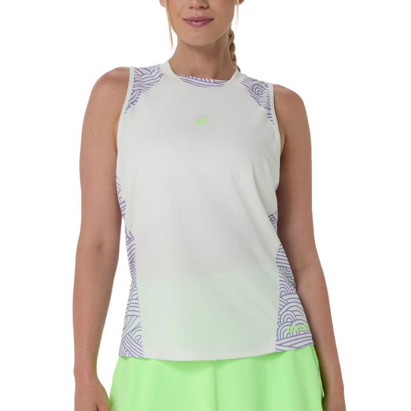 T-shirt Asics Court All Over Print crème