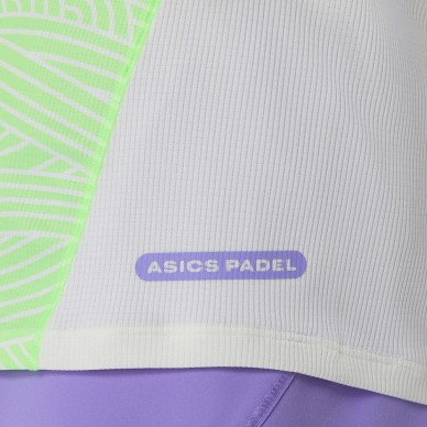 T-shirt Asics Court All Over Print SS Top vert blanc
