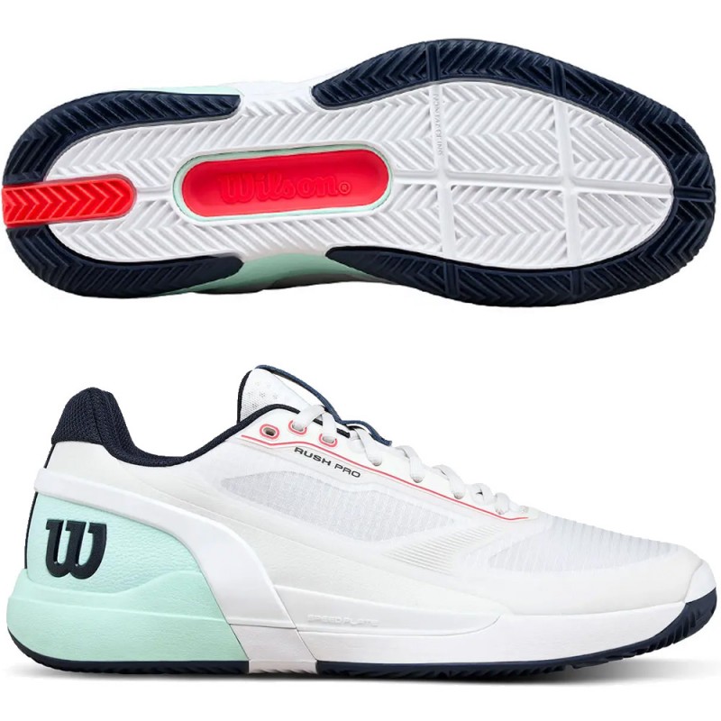 Chaussures Wilson Rush Pro 5 Clay white bay 2026