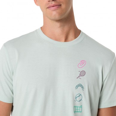 T-shirt Asics Game Seasonal Graphic Tee vert clair