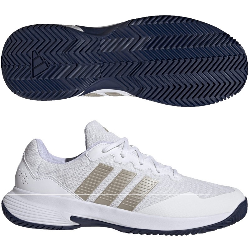 Chaussures Adidas Gamecourt 2 M white metallic dark blue 2026