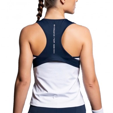 T-shirt Nox Team sans manches blanc bleu marine