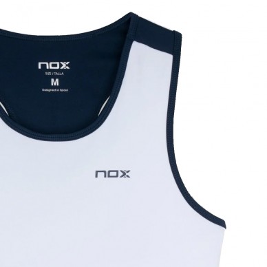 T-shirt Nox Team sans manches blanc bleu marine