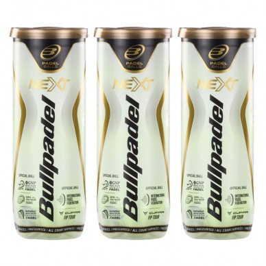 Pack 3 tubes Balles Bullpadel FIP Next