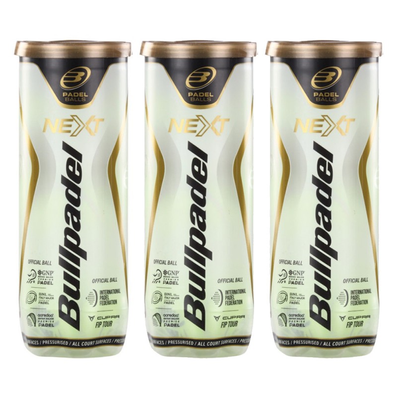 Pack 3 tubes Balles Bullpadel FIP Next