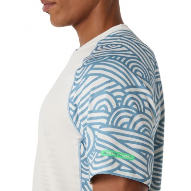 T-shirt Asics Court All Over Print SS Top blanche