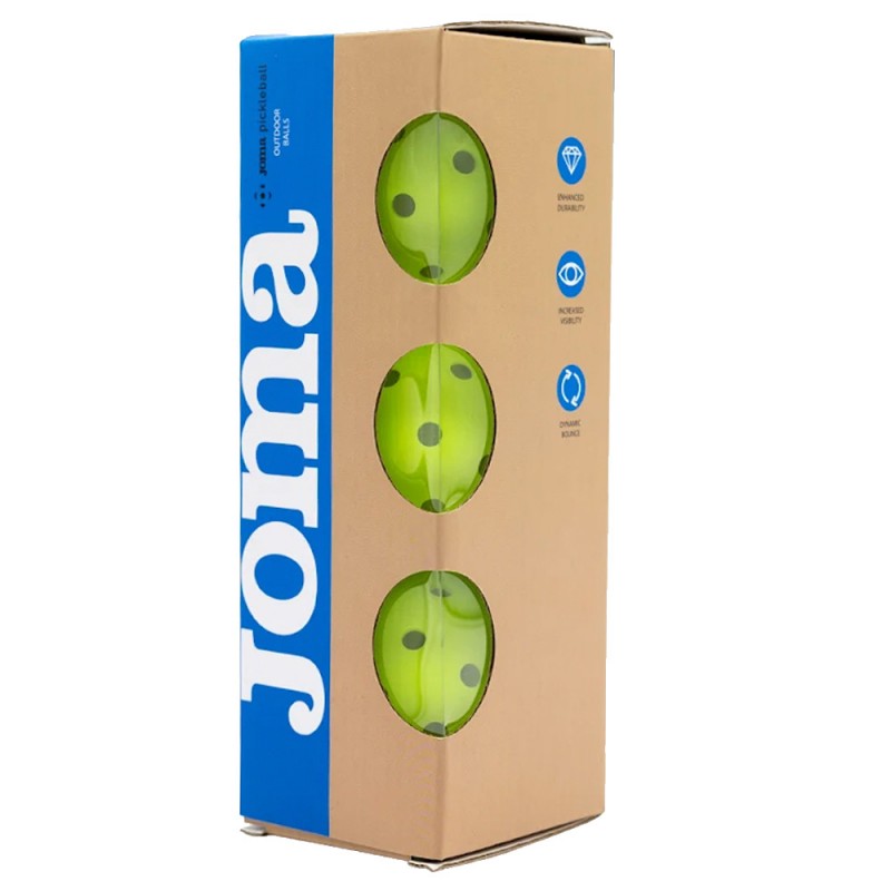 Balles Joma Pickleball jaune fluo