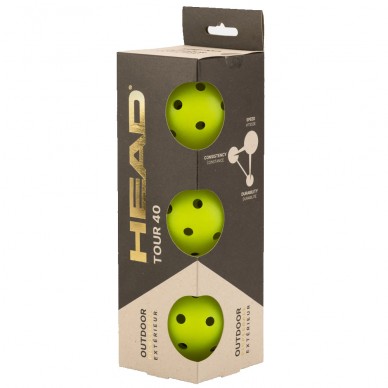 Balles Head Pickleball 3B Tour 40 jaunes
