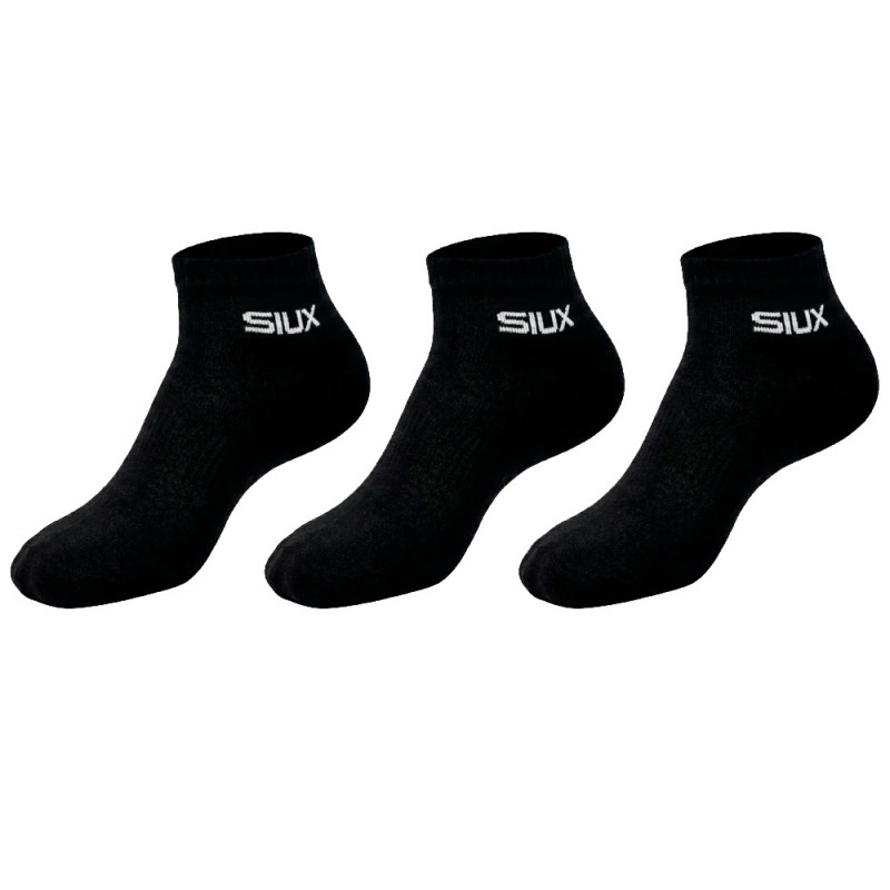 Chaussettes Siux Basic courtes Pack 3u noires