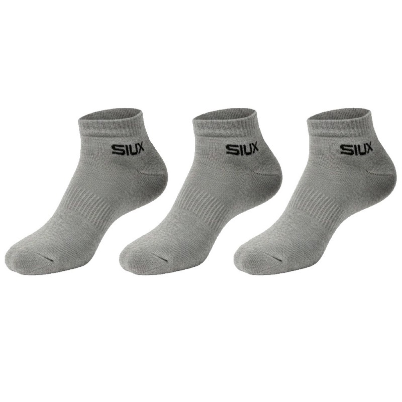 Chaussettes Siux Basic courtes Pack 3u grises