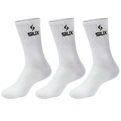 Chaussettes Siux Basic hautes Pack 3u blanches