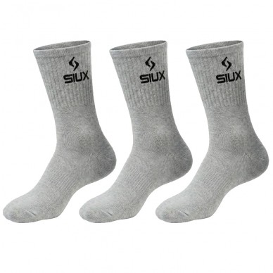 Chaussettes Siux Basic hautes Pack 3u grises
