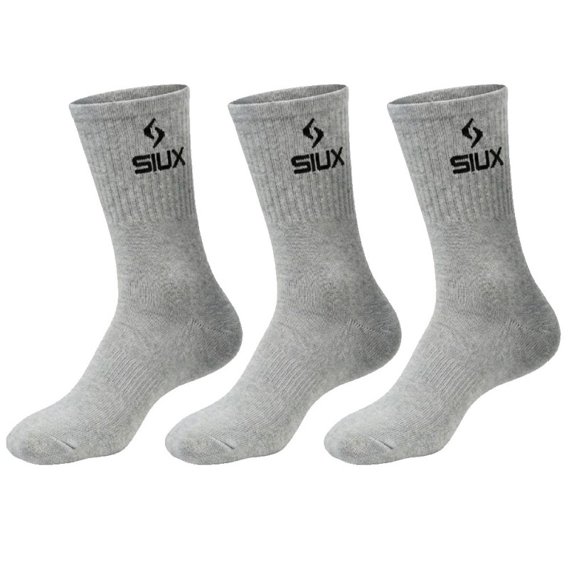Chaussettes Siux Basic hautes Pack 3u grises