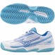 chaussures Mizuno Break Shot CC Woman white mugen blue 2024