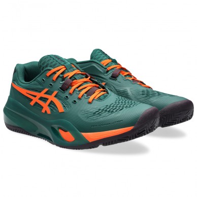 Chaussures Asics Gel Resolution X Padel jewel green energy orange 2026