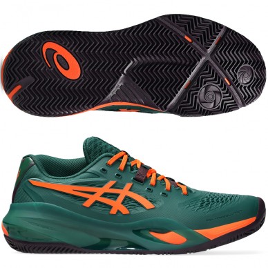 Chaussures Asics Gel Resolution X Padel jewel green energy orange 2026