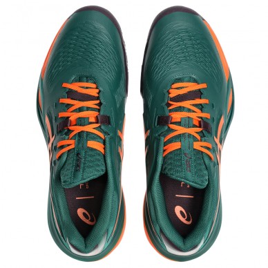 Chaussures Asics Gel Resolution X Padel jewel green energy orange 2026